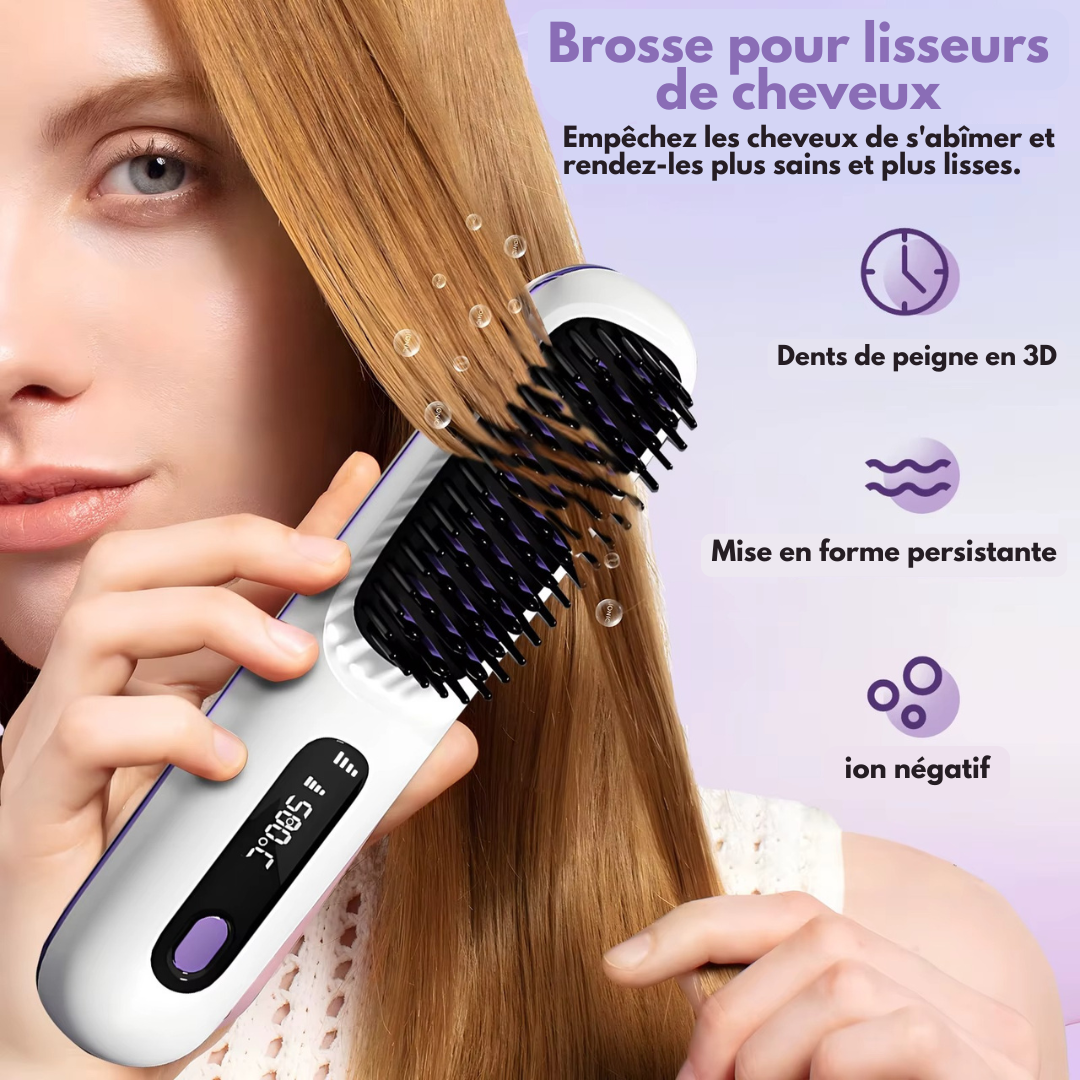 Brosse pour lisseurs de cheveux | VelmoLisse™
