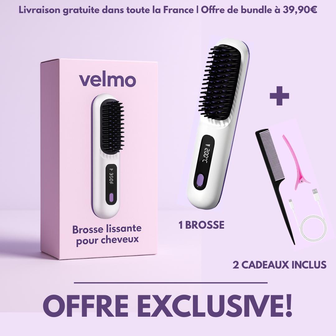 Brosse pour lisseurs de cheveux | VelmoLisse™